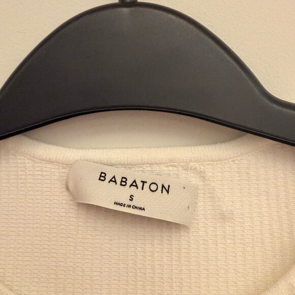 Babaton Sculpt Knit Tank Top Women‎ S White Ribbed Sleeveless Minimalist NWT - Picture 6 of 14